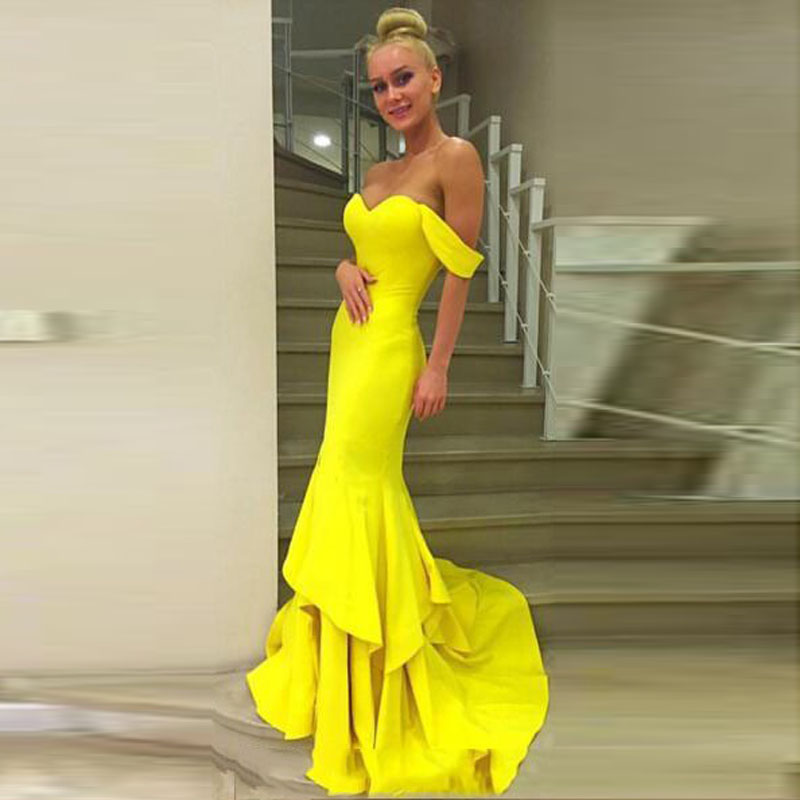 Neon Mermaid Prom Dress